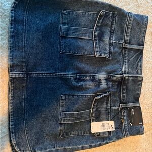 Express High Rise Denim Skirt